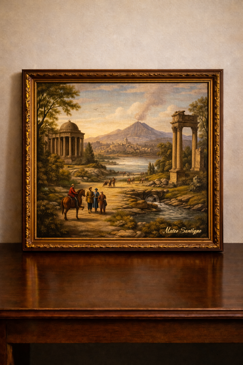 Travelers in a classical landscape