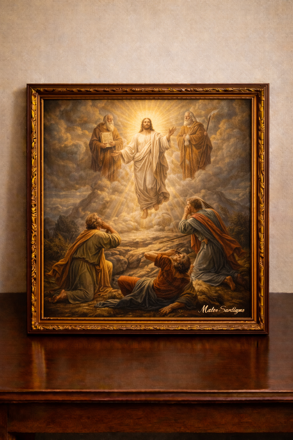 The transfiguration of Jesus