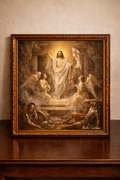 Resurrection of Christ in heavenly light