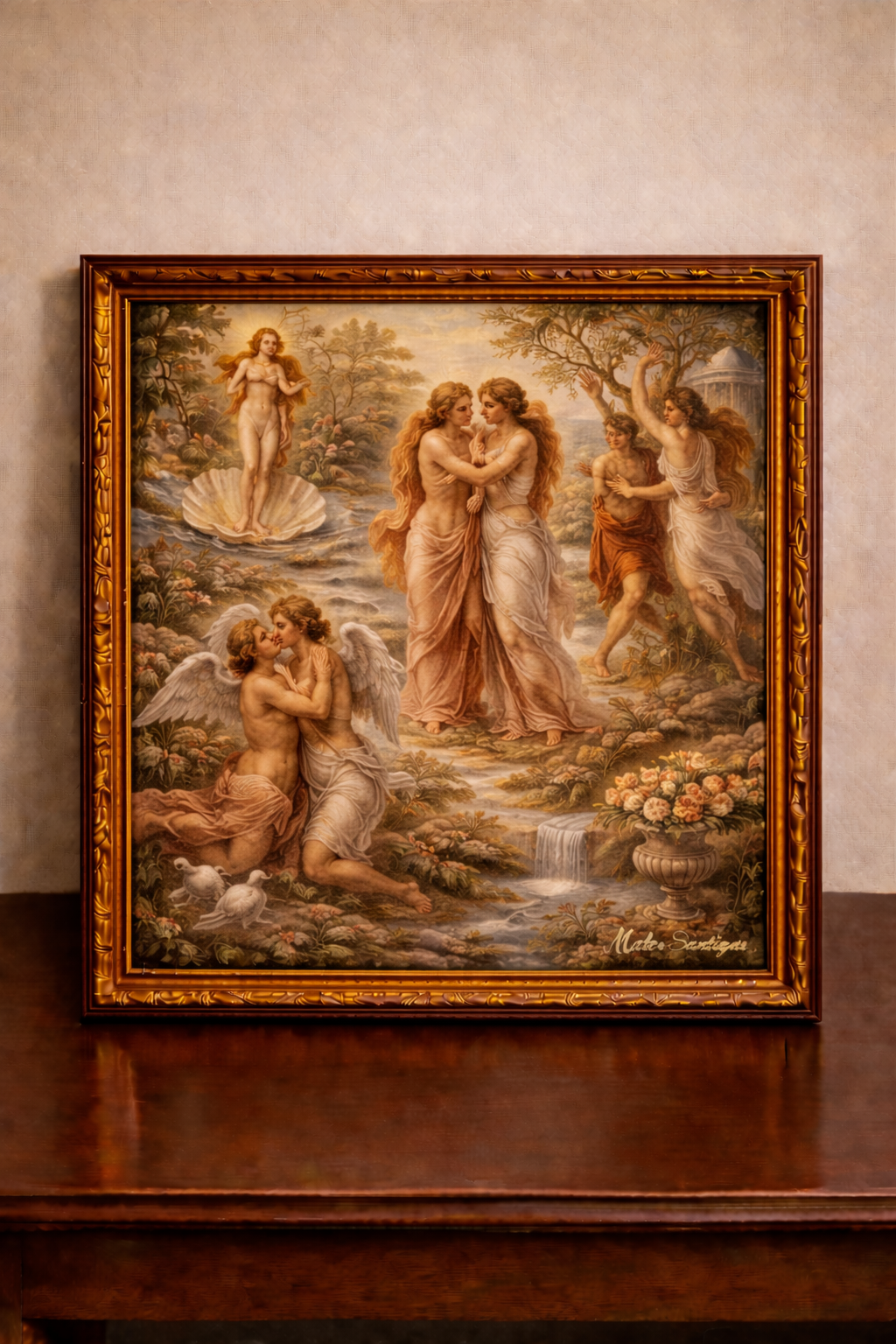 Classical mythological dance of love