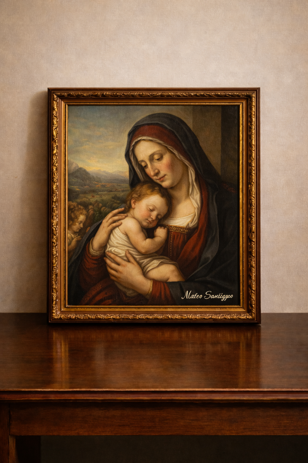 Madonna and child in Renaissance style